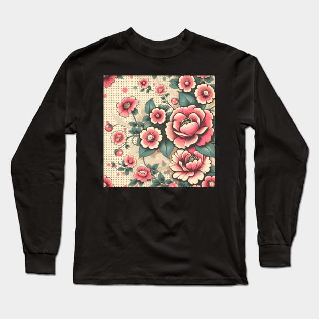 Pink Flowers Long Sleeve T-Shirt by Jenni Arts